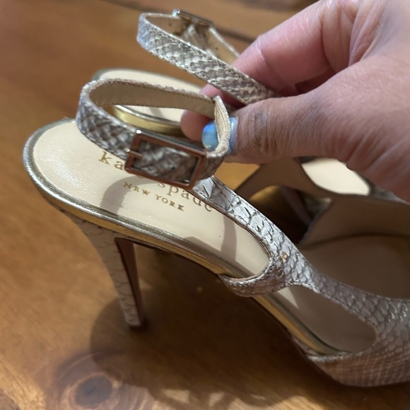 Kate Spade Snakeskin Slingback Heels - Picture 7 of 13
